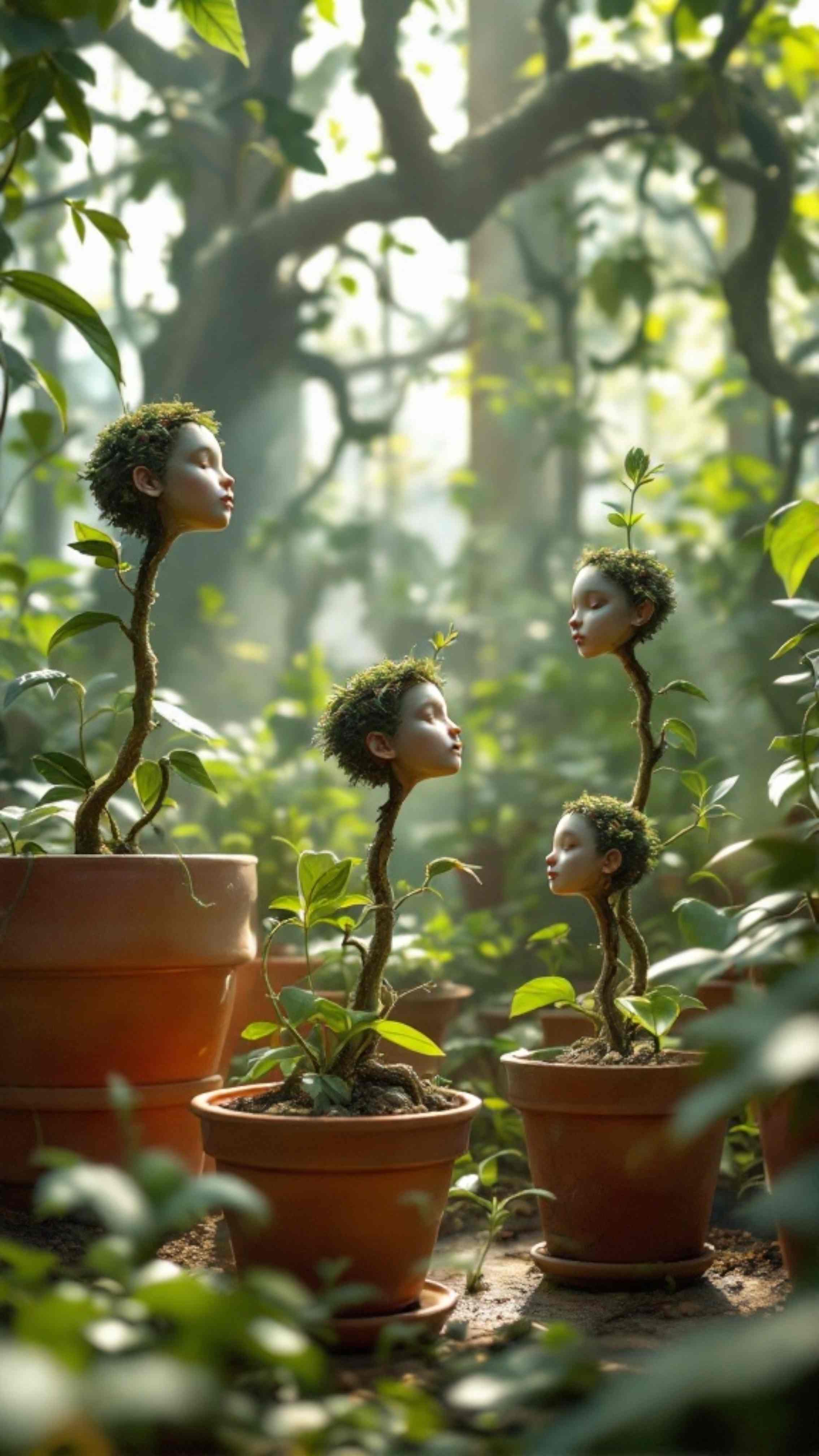 Multiple human-plant hybrids